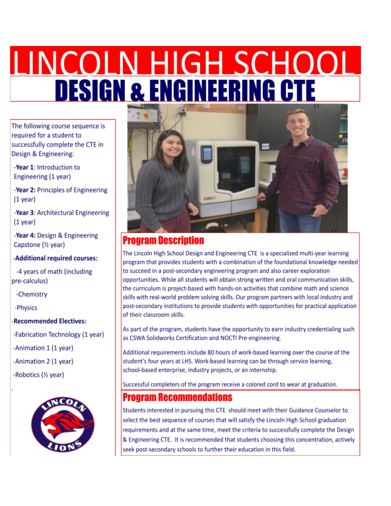 Design and Engineering CTE